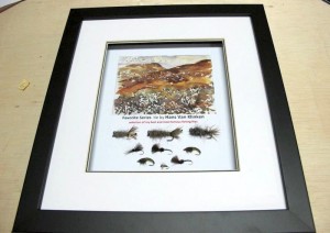 framed flies by hans van klinken for auction