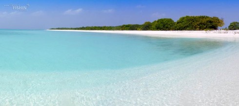 Crystal clear water of the Maldives islands