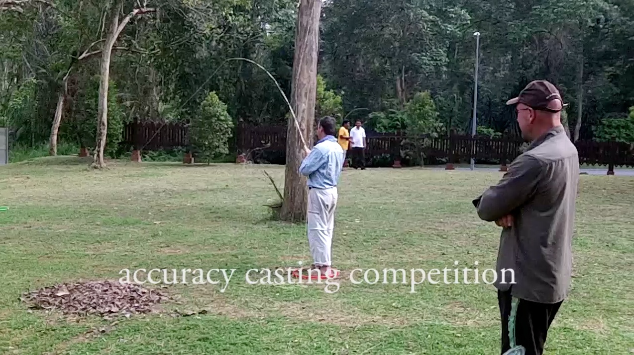 Casting accuracy competition at the International Fly Fishing Festival, KL.