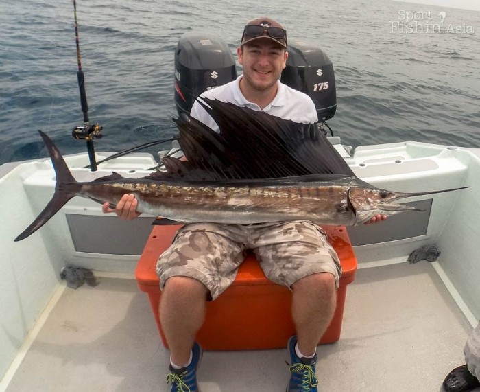 We suspect this is one of the juvenile sailfish from last year