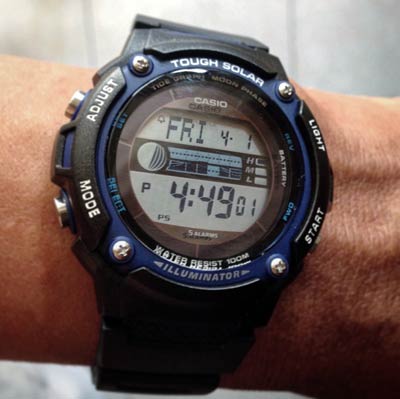 casio moon phase tide watch