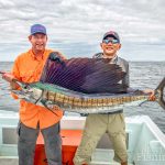 Jake and JW with a beautiful Rompin sailfish
