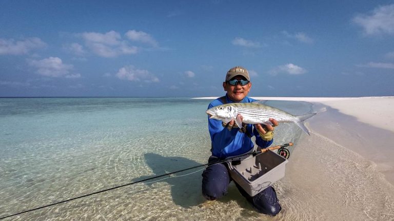 JW with a nice big bonefish that gave him a couple of good runs with the Nautilus X reel
