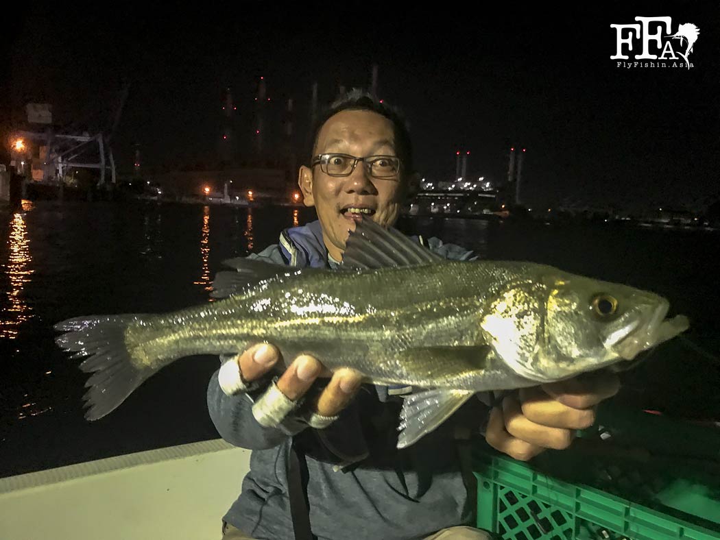 The seabass puts up a good fight