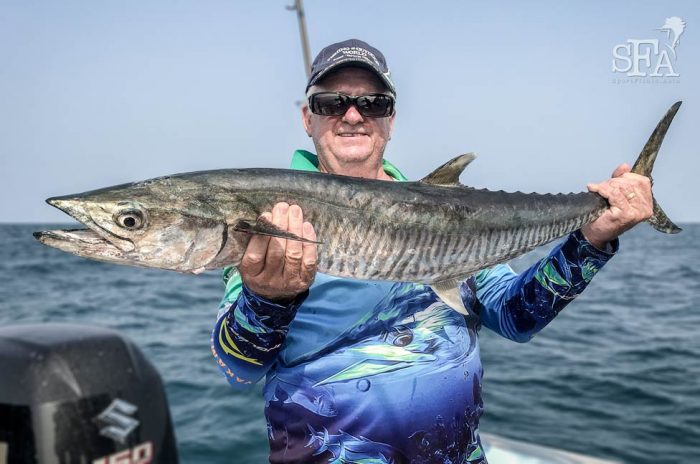 Anthony with the toothless Spanish mackerel