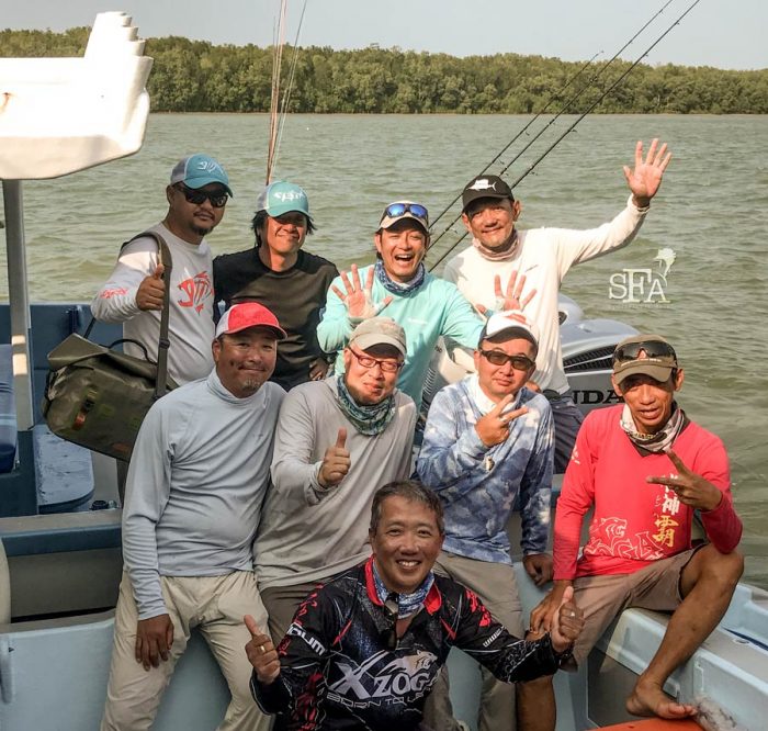 A group photo back in the dock at the end of the four fishing days
