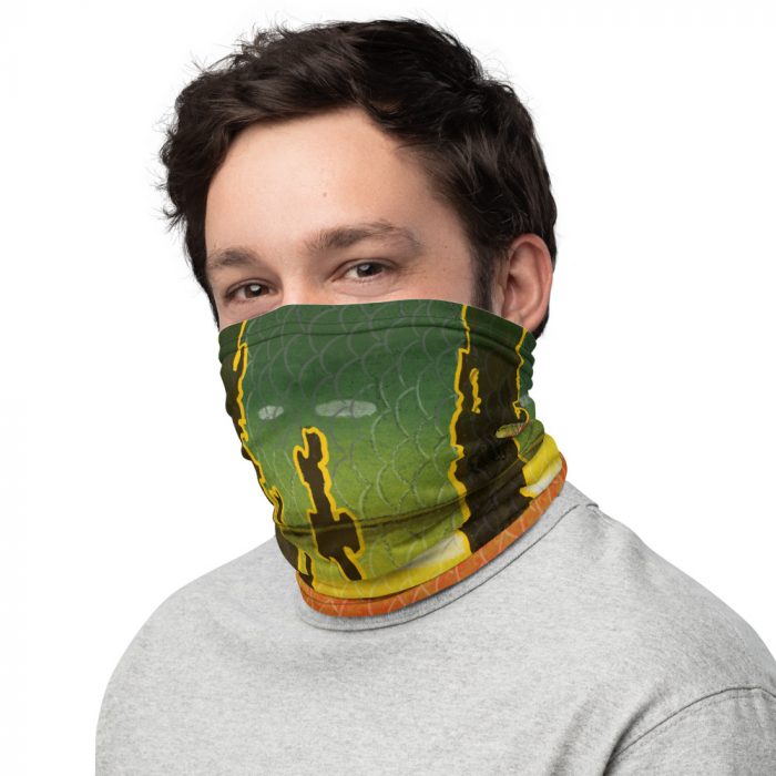 Peacock bass neck gaiter